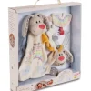 Comforter and rattle ring Guardian-Bunny"Dein Schutzengel" in gift box
