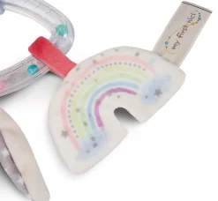 Comforter and rattle ring Guardian-Bunny"Dein Schutzengel" in gift box