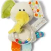 Cuddly toy elephant Dundi with ring-rattle