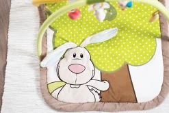 3-D Activity-Quilt Rabbit and Owl with play cushion in Carrying Bag