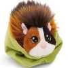 Espresso-caramell soft toy guinea pig in basket