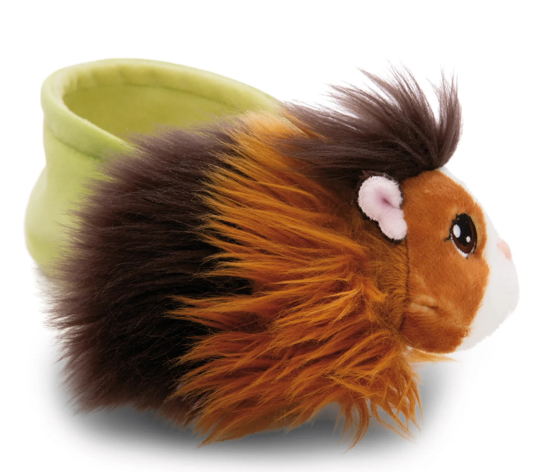 Espresso-caramell soft toy guinea pig in basket