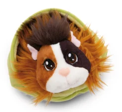 Espresso-caramell soft toy guinea pig in basket