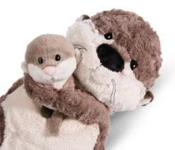 Figural Cushion Otter Oda & Odalina Forest Friends NICI GREEN
