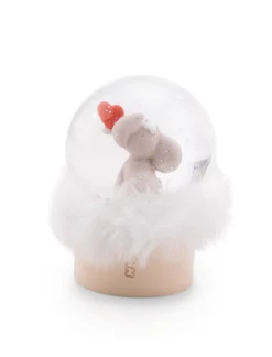 Glitter Globe Love Elephant light grey