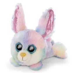 GLUBSCHIS Cuddly Toy Rabbit Rainbow 15cm lying