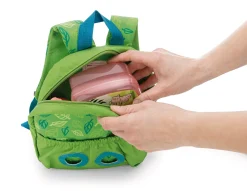 Green Backpack with soft toy koala