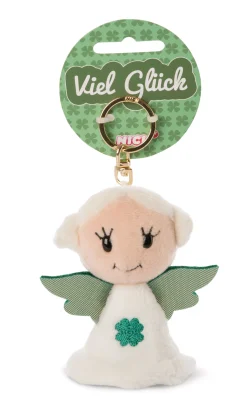 Key ring Guardian Angel with cloverleaf