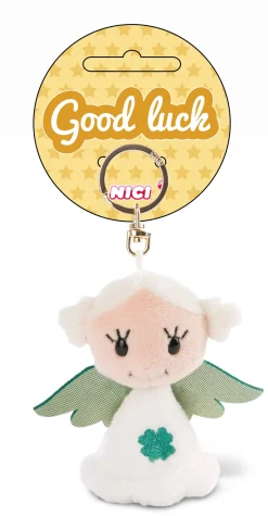 Key ring Guardian Angel with cloverleaf