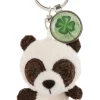 Key ring panda with pendant "Cloverleaf"