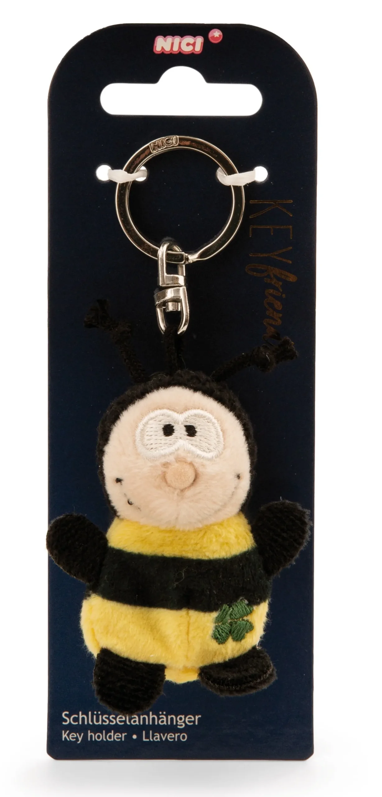 Keyholder bee with cloverleaf