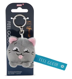 Keyholder Blue cat "Feel Good!"