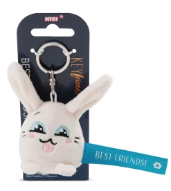 Keyholder Blue rabbit "Best Friends!"