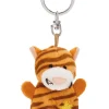 Keyholder brown striped cat with star