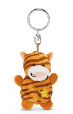 Keyholder brown striped cat with star