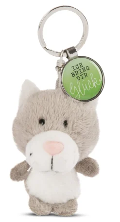 Keyholder cat with pendant "Ich bringe dir Glück"