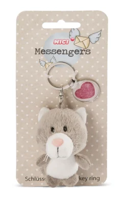 Keyholder cat with pendant "Heart symbol"