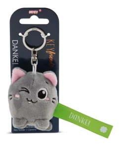 Keyholder Green cat "Danke!"