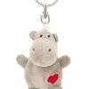 Keyholder Grey hippo with heart