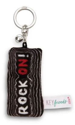 Keyholder mini plush cushion "Rock on!" w. bell