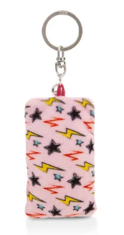Keyholder mini plush cushion "Mama rockt!" w. bell