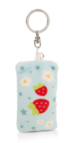 Keyholder mini plush cushion "Oma ist die Beste!" w. bell