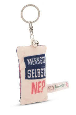 Keyholder mini plush cushion "Merkste selbst, ne?" w. bell