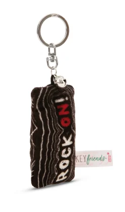 Keyholder mini plush cushion "Rock on!" w. bell
