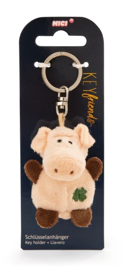Keyholder pig with cloverleaf