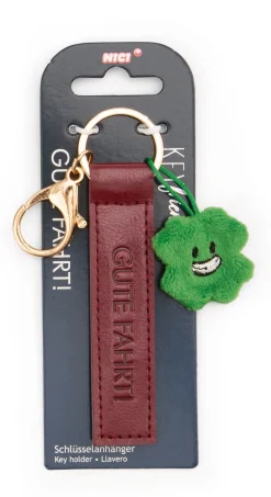 Keyholder "Gute Fahrt!" cloverleaf