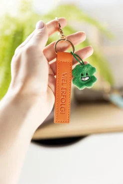 Keyholder "Viel Erfolg!" cloverleaf