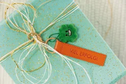 Keyholder "Viel Erfolg!" cloverleaf