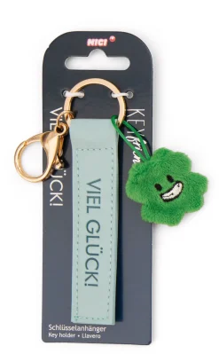Keyholder "Viel Glück!" cloverleaf