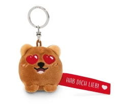 Keyholder Red bear "Hab dich lieb!"