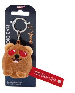 Keyholder Red bear "Hab dich lieb!"