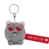 Keyholder Red cat "Hab dich lieb!"