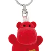 Keyholder Red hippo with heart