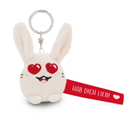 Keyholder Red rabbit "Hab dich lieb!"