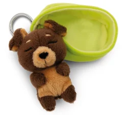 Keyholder Sleeping Pets Dark Brown Dog NICI GREEN