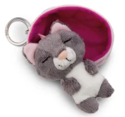 Keyholder Sleeping Pets Grey Cat NICI GREEN