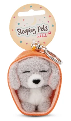 Keyholder Sleeping Pets Grey Poodle NICI GREEN