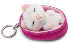 Keyholder Sleeping Pets White striped Cat NICI GREEN