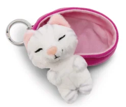 Keyholder Sleeping Pets White striped Cat NICI GREEN