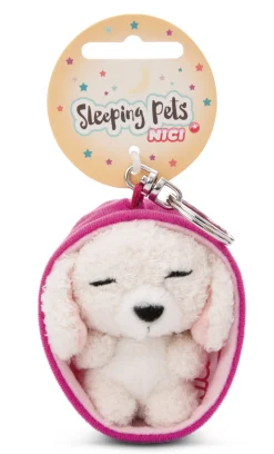 Keyholder Sleeping Pets White Poodle NICI GREEN