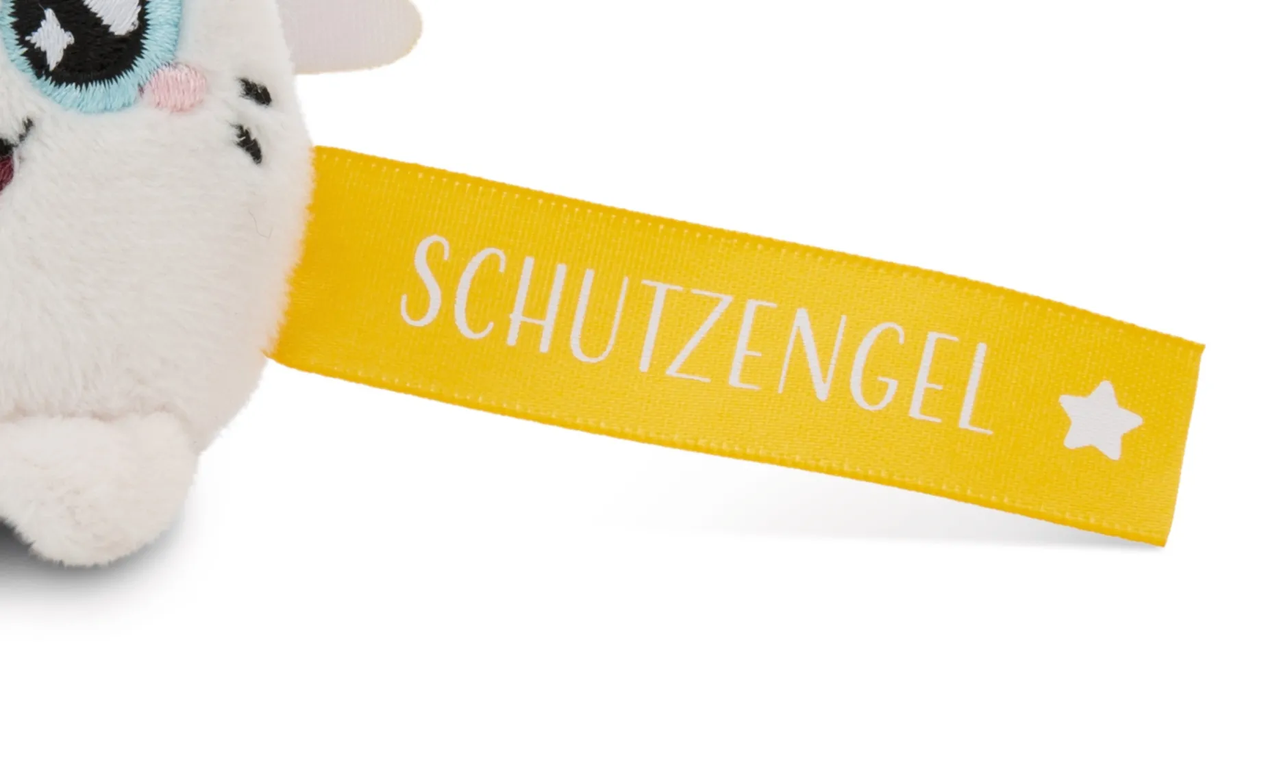 Keyholder Yellow rabbit "Schutzengel!"