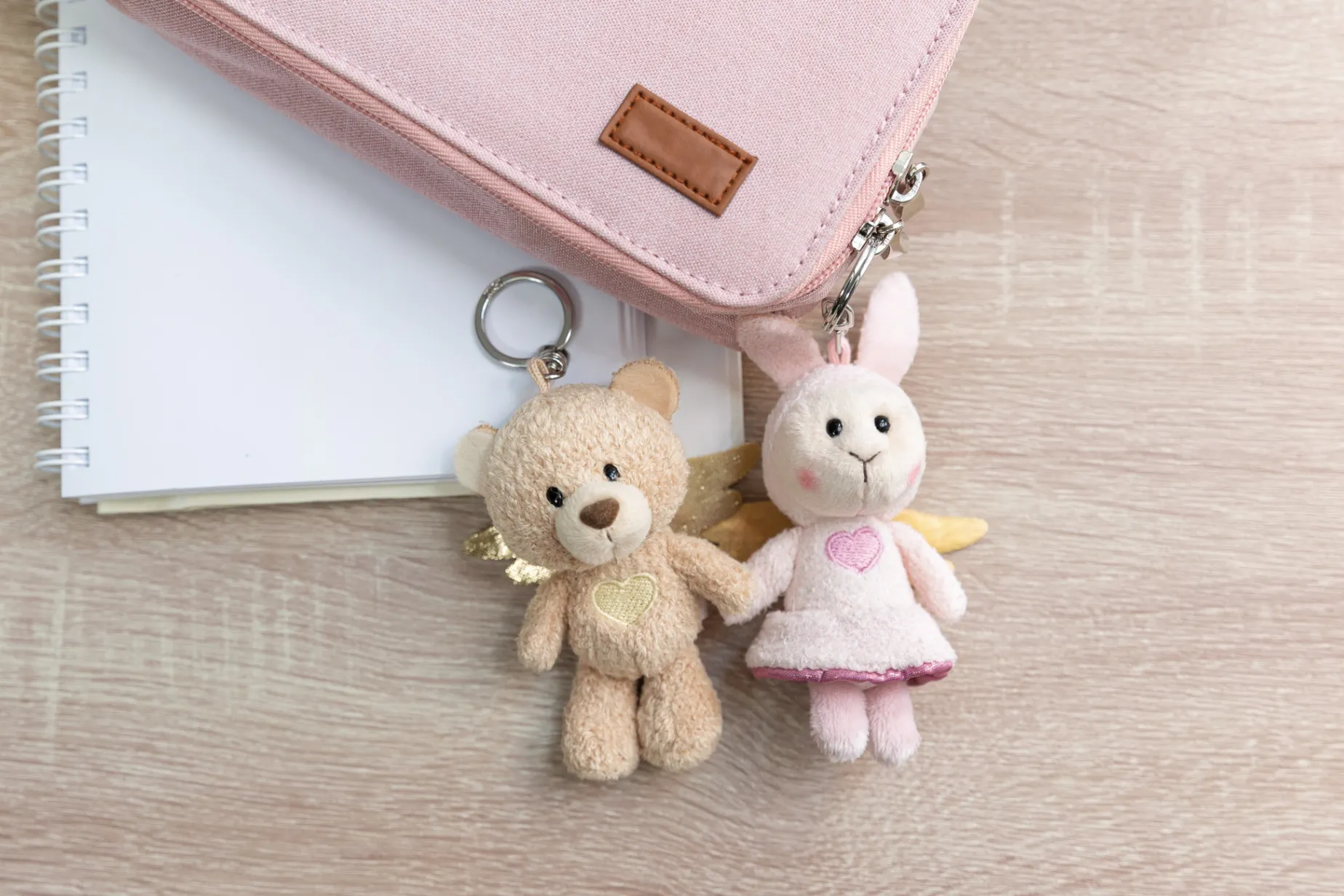 Keyholder Your Guardian Angel Rabbit w. heart