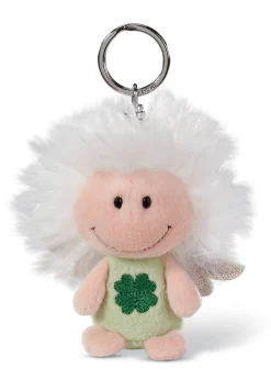Keyring guardian angel with symbol cloverleaf