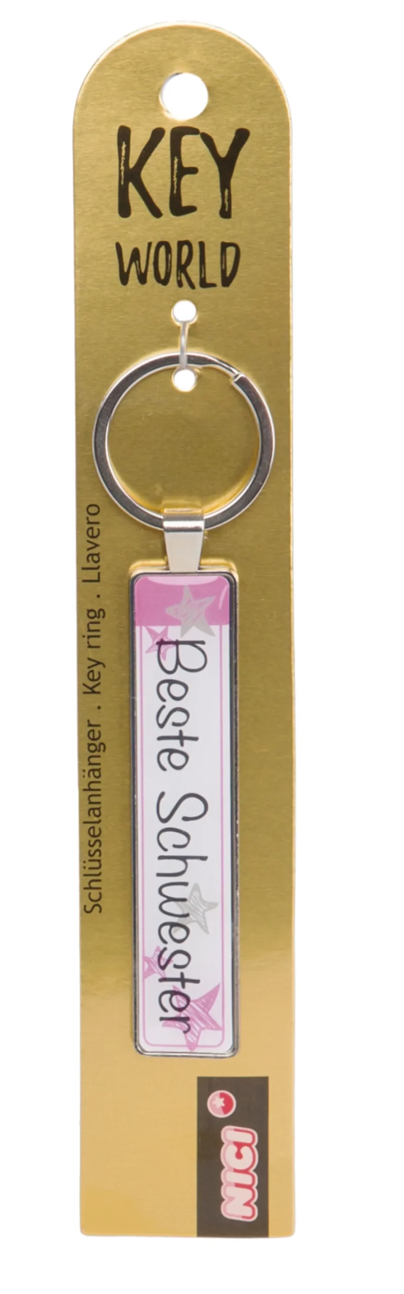 Keyring Key World 'Beste Schwester'