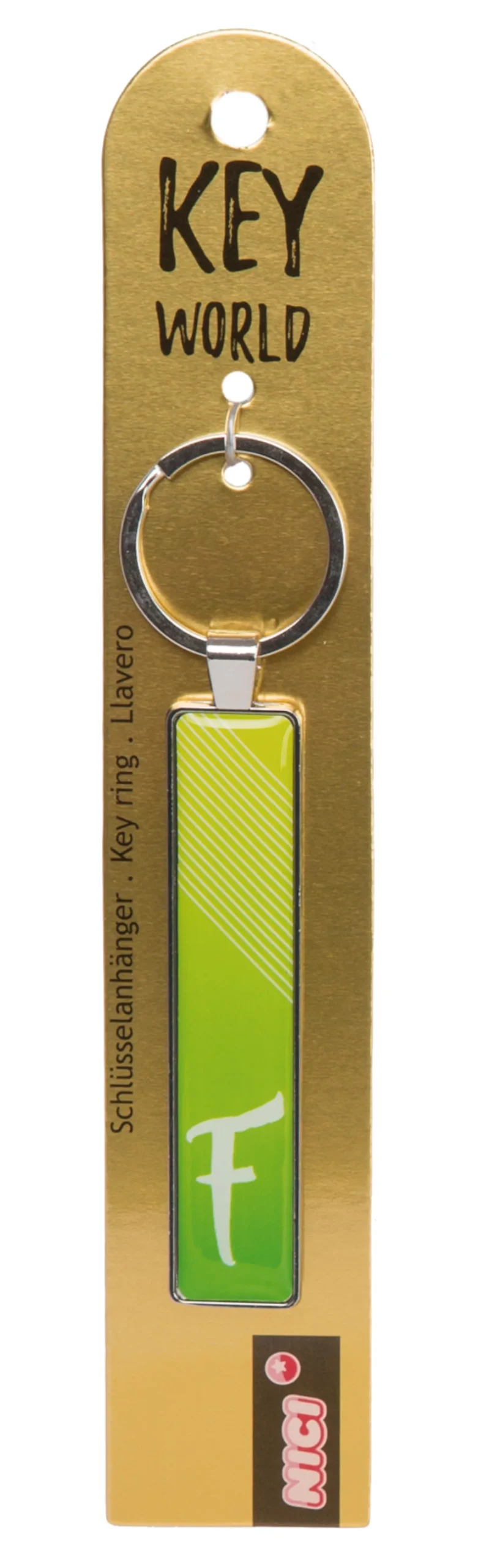 Keyring Key World 'F'