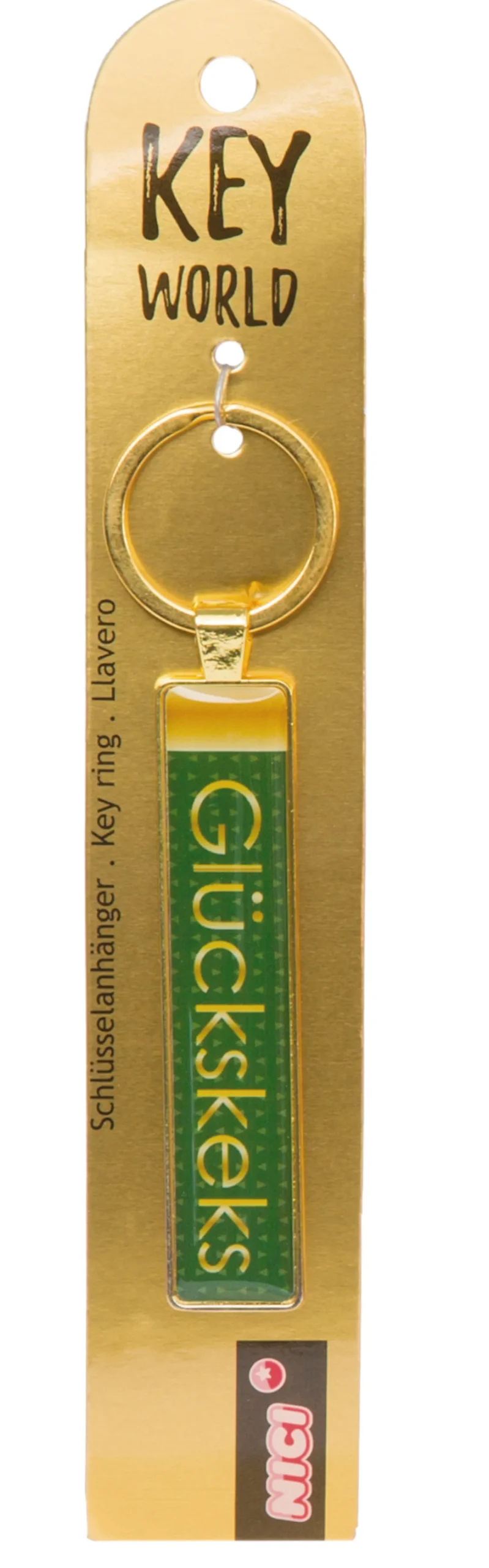 Keyring Key World 'Glückskeks'